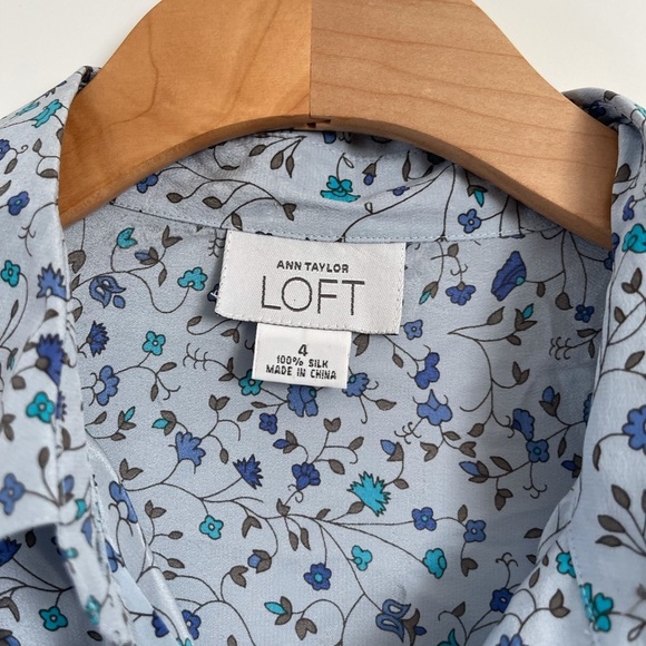 Loft Ann Taylor button down silk blouse - Picture 2 of 3